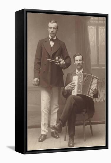 Violin Accordion Duet-null-Framed Stretched Canvas