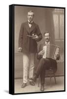 Violin Accordion Duet-null-Framed Stretched Canvas