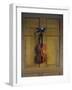 Violin and Bow Hanging on a Door-Jan van der Vaardt-Framed Giclee Print