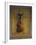 Violin and Bow Hanging on a Door-Jan van der Vaardt-Framed Giclee Print