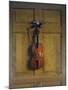 Violin and Bow Hanging on a Door-Jan van der Vaardt-Mounted Giclee Print