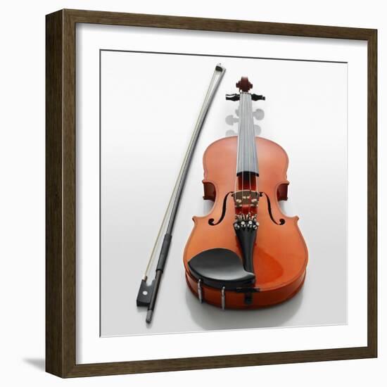 Violin and Bow-null-Framed Photographic Print