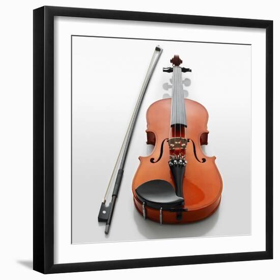 Violin and Bow-null-Framed Photographic Print