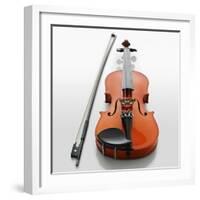 Violin and Bow-null-Framed Photographic Print