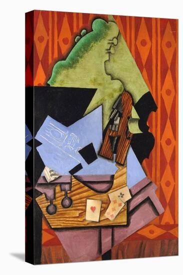 Violin and Playing Cards on a Table-Juan Gris-Stretched Canvas