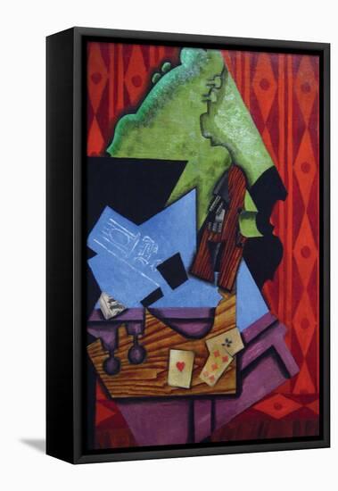 Violin and Playing Cards-Juan Gris-Framed Stretched Canvas