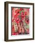 Violin and Poppies-Dina Cuthbertson-Framed Art Print