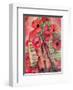 Violin and Poppies-Dina Cuthbertson-Framed Art Print