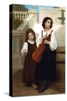 Violin in the Country-William Adolphe Bouguereau-Stretched Canvas