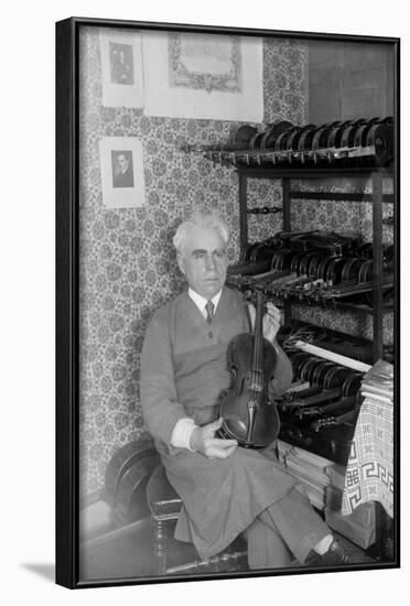 Violin Maker 1930s-null-Framed Photographic Print