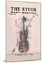 Violin on Magazine Cover-null-Mounted Art Print