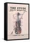 Violin on Magazine Cover-null-Framed Stretched Canvas