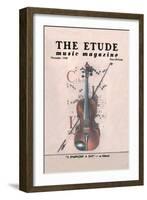 Violin on Magazine Cover-null-Framed Art Print