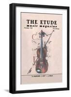 Violin on Magazine Cover-null-Framed Art Print