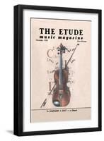 Violin on Magazine Cover-null-Framed Art Print