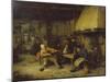 Violin Player and Drinking Peasants in a Tavern, 1663-Adriaen Van Ostade-Mounted Giclee Print