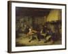 Violin Player and Drinking Peasants in a Tavern, 1663-Adriaen Van Ostade-Framed Giclee Print