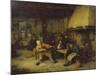 Violin Player and Drinking Peasants in a Tavern, 1663-Adriaen Van Ostade-Mounted Giclee Print