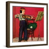 "Violin Practice", February 5, 1955-Richard Sargent-Framed Giclee Print