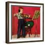 "Violin Practice", February 5, 1955-Richard Sargent-Framed Premium Giclee Print