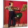 "Violin Practice", February 5, 1955-Richard Sargent-Mounted Premium Giclee Print