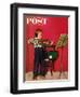 "Violin Practice" Saturday Evening Post Cover, February 5, 1955-Richard Sargent-Framed Giclee Print