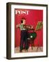 "Violin Practice" Saturday Evening Post Cover, February 5, 1955-Richard Sargent-Framed Giclee Print