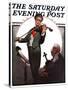 "Violin Virtuoso" Saturday Evening Post Cover, April 28,1923-Norman Rockwell-Stretched Canvas