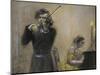 Violinist and Clara Schumann-Adolph von Menzel-Mounted Giclee Print