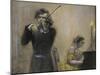 Violinist and Clara Schumann-Adolph von Menzel-Mounted Giclee Print