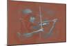 Violinist Brown-NaxArt-Mounted Art Print