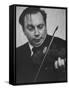 Violinist Isaac Stern Playing at a Party-Carl Mydans-Framed Stretched Canvas