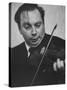Violinist Isaac Stern Playing at a Party-Carl Mydans-Stretched Canvas