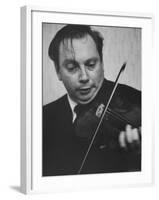 Violinist Isaac Stern Playing at a Party-Carl Mydans-Framed Premium Photographic Print