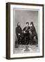 Violinist Johann Pickel with Composers Eduard Nápravník and Anatoly Lyadov, 19th Century-null-Framed Giclee Print