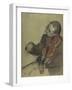 Violinist, Study for "The Dance Lesson", 1878-79-Edgar Degas-Framed Giclee Print