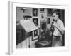 Violinist Yehudi Menuhin, 20, Tuning His Violin, Prepares to Practice the Schumann Violin Concerto-Horace Bristol-Framed Premium Photographic Print
