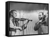 Violinists David Oistrakh and Yehudi Menuhin Rehearsing for United Nations Concert-Loomis Dean-Framed Stretched Canvas