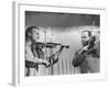 Violinists David Oistrakh and Yehudi Menuhin Rehearsing for United Nations Concert-Loomis Dean-Framed Premium Photographic Print