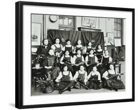 Violinists, Myrdle Street Girls School, Stepney, London, 1908-null-Framed Photographic Print