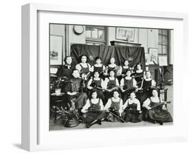 Violinists, Myrdle Street Girls School, Stepney, London, 1908-null-Framed Premium Photographic Print