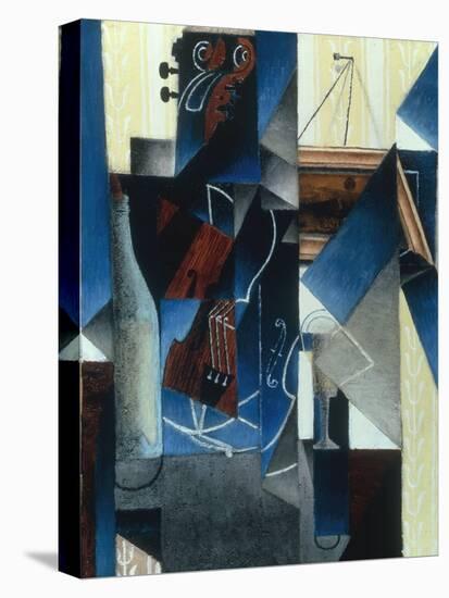 Violon et gravure accrochee (Violin and print), 1913-Juan Gris-Stretched Canvas