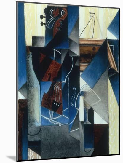 Violon et gravure accrochee (Violin and print), 1913-Juan Gris-Mounted Giclee Print