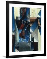 Violon et gravure accrochee (Violin and print), 1913-Juan Gris-Framed Giclee Print