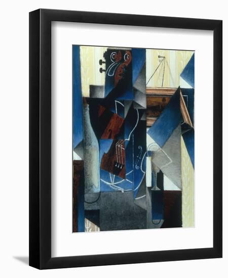 Violon et gravure accrochee (Violin and print), 1913-Juan Gris-Framed Giclee Print