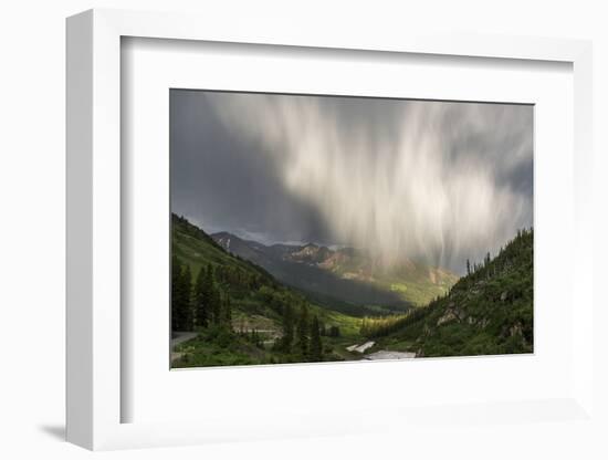 Virga and Storm Moving over Mountains in Colorado-Howie Garber-Framed Photographic Print