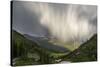 Virga and Storm Moving over Mountains in Colorado-Howie Garber-Stretched Canvas