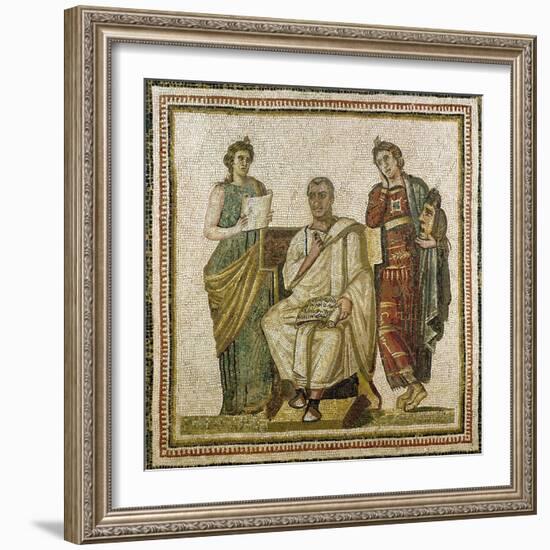 Virgil (70-19 BC) and the Muses, from Sousse (Hadrumetum)-null-Framed Giclee Print