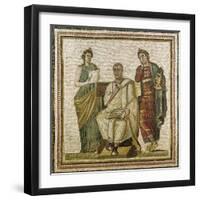 Virgil (70-19 BC) and the Muses, from Sousse (Hadrumetum)-null-Framed Giclee Print