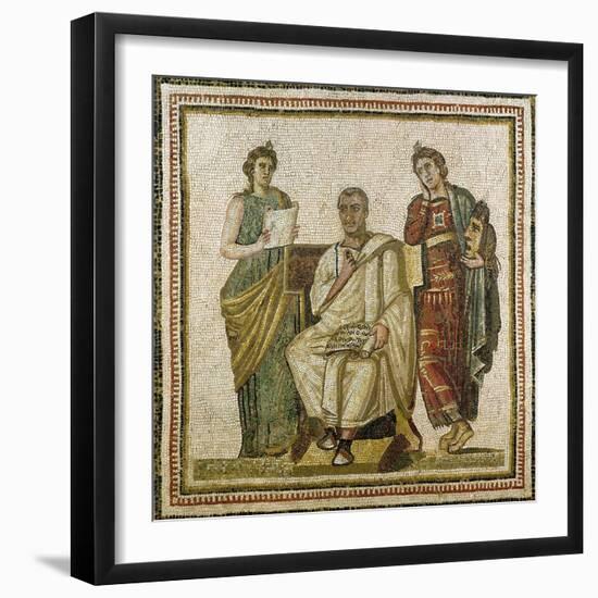 Virgil (70-19 BC) and the Muses, from Sousse (Hadrumetum)-null-Framed Giclee Print